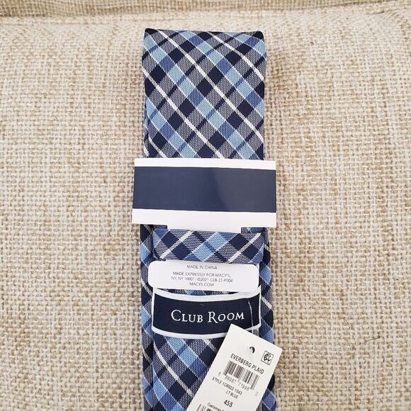 Club Room Everberg Classic Plaid Tie - Picture 7 of 8